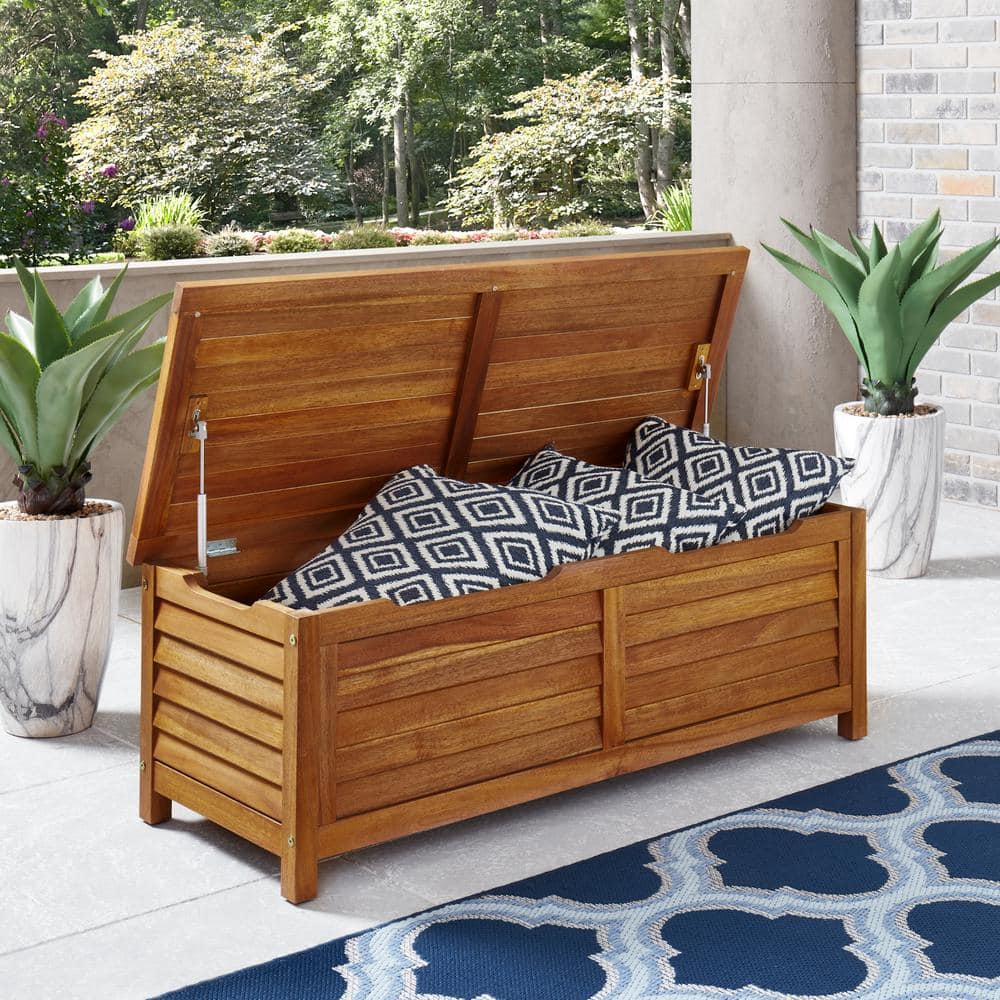 Maho Golden Teak Acacia Wood Outdoor Deck Box