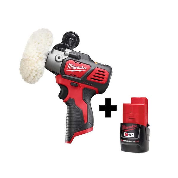 Milwaukee M12 12-Volt Lithium-Ion Cordless Variable Speed Polisher/Sander with  M12 2.0 Ah Battery