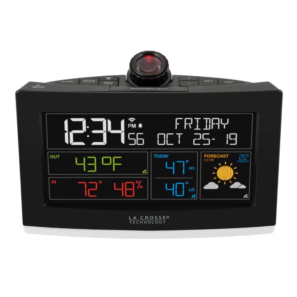 LCD Wireless Weather Station Digital Thermometer Projector Temperature Clock 