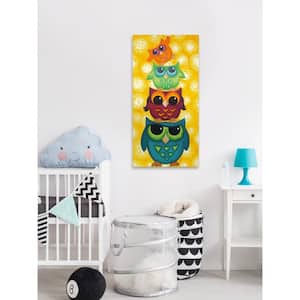 60 in. H x 30 in. W "Owl Stack" by Marmont Hill Printed Canvas Wall Art