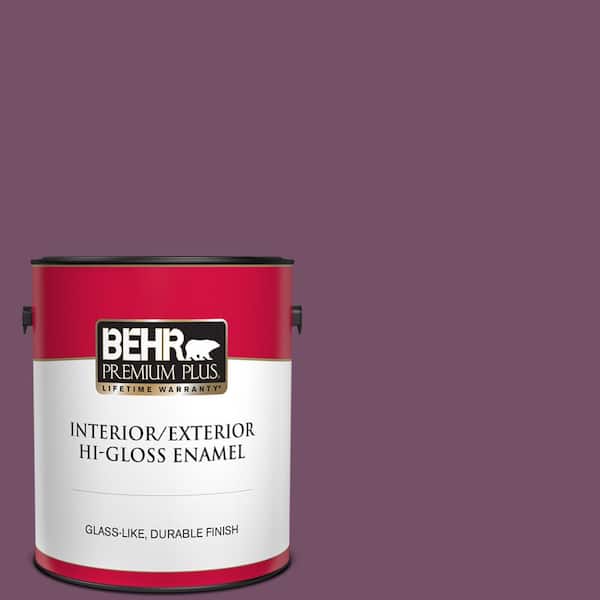 BEHR PREMIUM PLUS 1 gal. #690D-7 Radicchio Hi-Gloss Enamel Interior/Exterior Paint