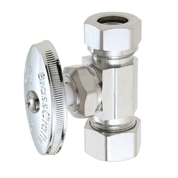 1/2 in. Compression Inlet x 7/16 in. and 1/2 in. Slip Joint Outlet Multi-Turn Straight Valve