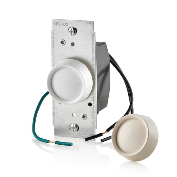 Leviton 3-Way Rotary Dimmer Switch White Push OnOff 600W RFI Filte  LOT 12 