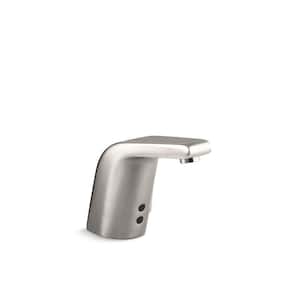 Sculpted Battery-Powered Single Hole Touchless Bathroom Faucet in Vibrant Stainless
