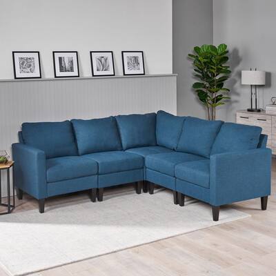 Blue Sectional Sofas Living Room Furniture The Home Depot