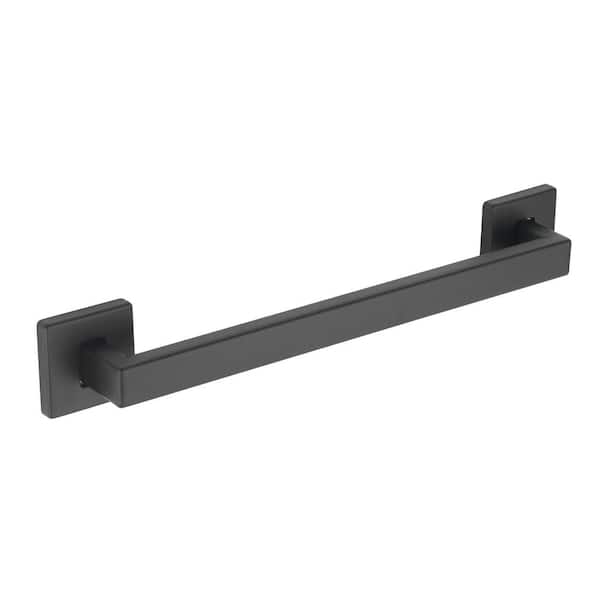 16 in. Soft Square Style Grab Bar in Matte Black