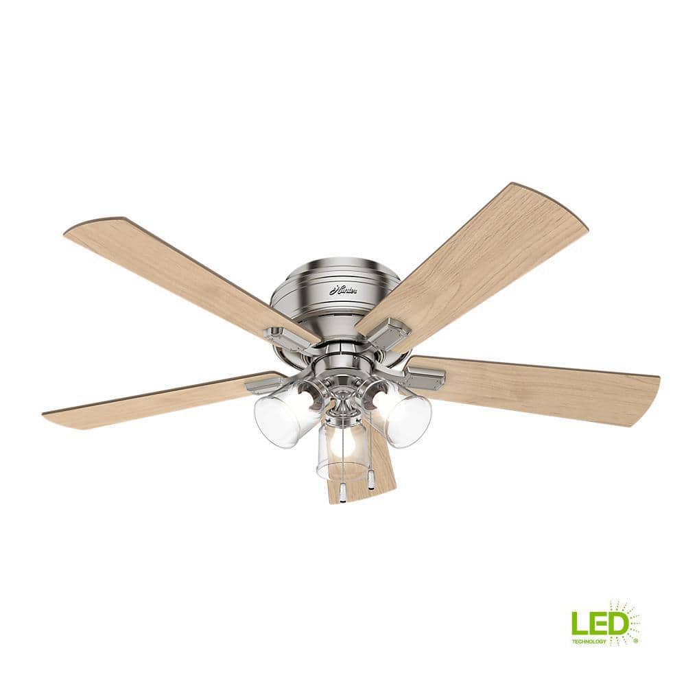 Brushed Nickel 52" Crestfield Ceiling Fan with LED Light and Reversible Blades