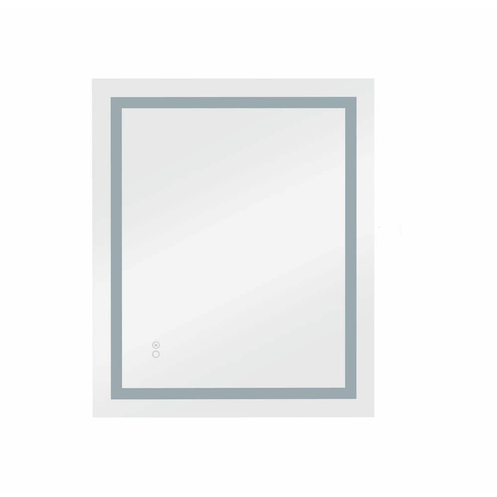 36 in. W x 30 in. H Large Rectangular Frameless LED Lighted Wall Mounted Ba
