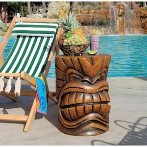 The Kanaloa (Teeth) Grand Tiki 20.5 in. H Sculptural Polyresin Outdoor Side Table