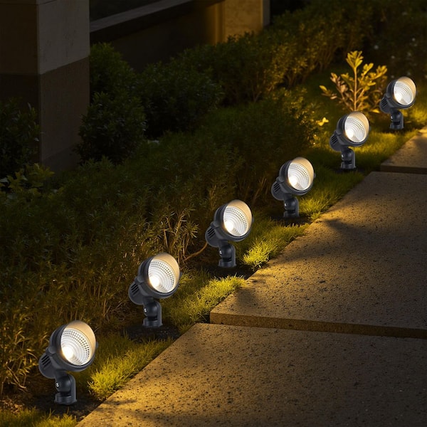 C Cattleya 600 Lumens Low-voltage Hardwired Black Aluminum