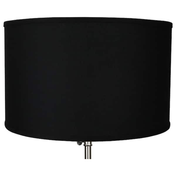 black drum table lamp shade