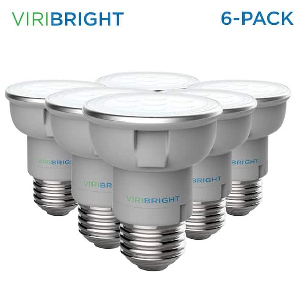 Viribright 50-Watt Equivalent (2,700K) PAR16 Non-Dimmable E26 Base Spotlight LED Light Bulb Warm White (6-Pack)