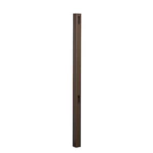 5 in. x 5 in. x 9 ft. Chestnut Brown Cedar Grove Vinyl Privacy Fence End Post
