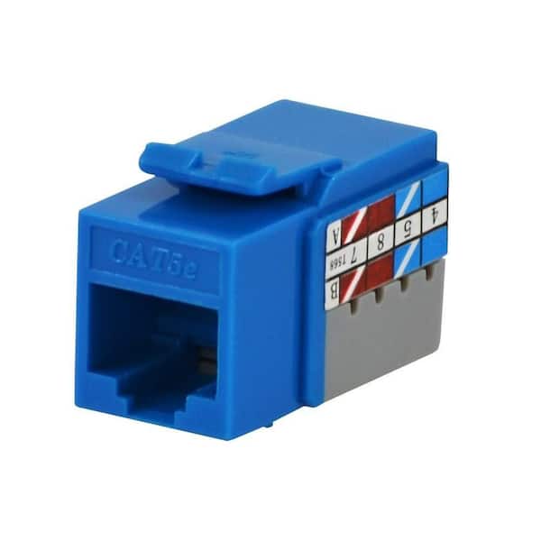 Commercial Electric Category 5e Jack - Blue