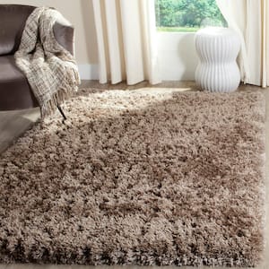 Polar Shag Mushroom 5 ft. x 8 ft. Solid Area Rug