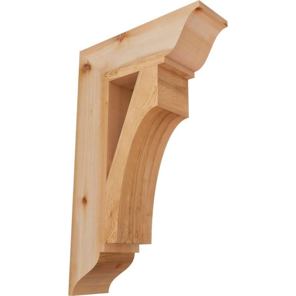 Ekena Millwork 5.5 in. x 32 in. x 20 in. Western Red Cedar Westlake Traditional Smooth Corbel