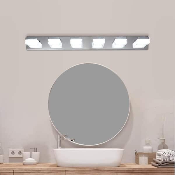Modern Bathroom Light Fixtures Over Mirror Ip44 Chrome - Temu