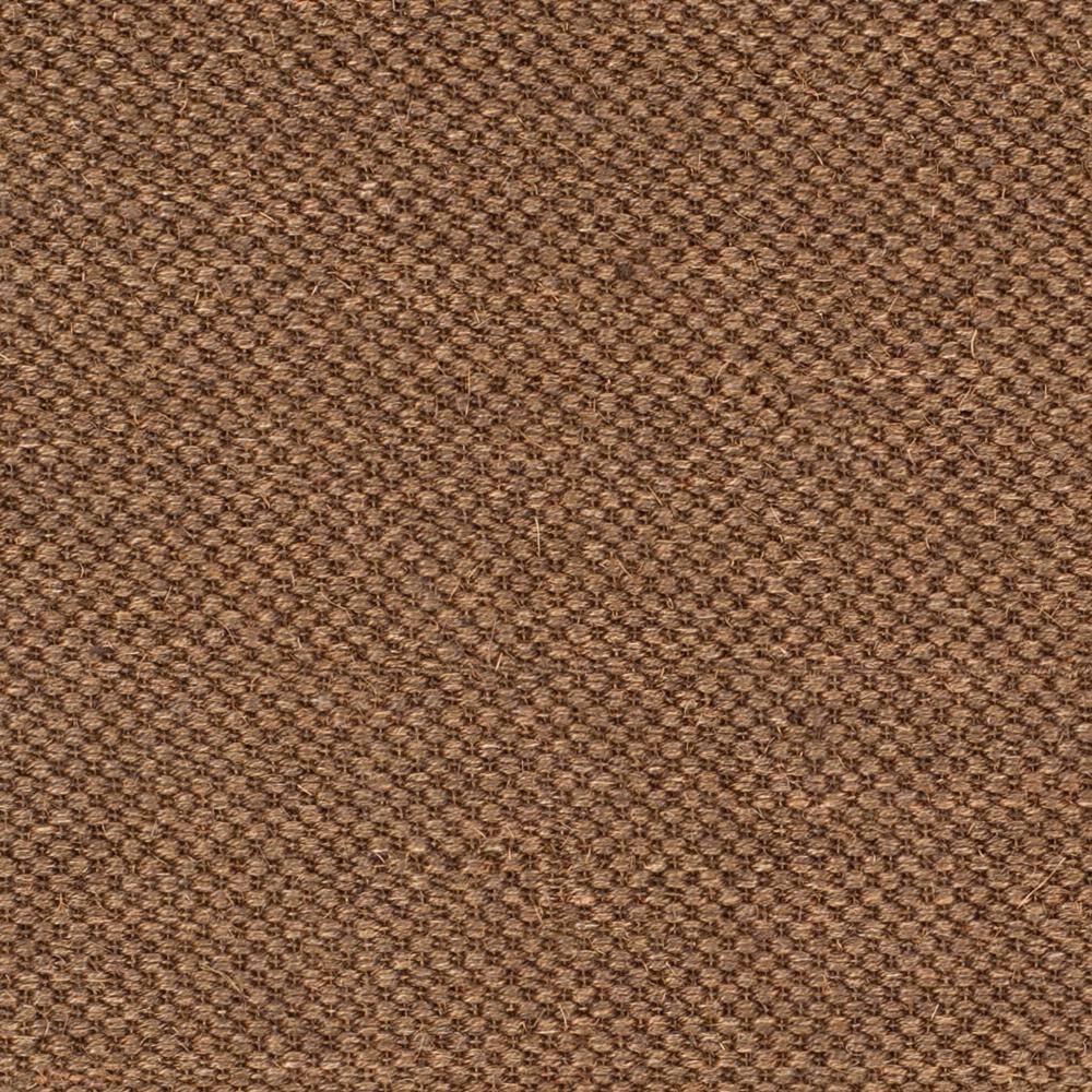Hand-Knotted Cotton Natural Fiber 6' Square Brown Area Rug