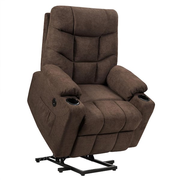 Pinksvdas Brown Vibrating, Adjustable Ergonomic Reclining Chair with Lumbar  Support A5080 BR - The Home Depot