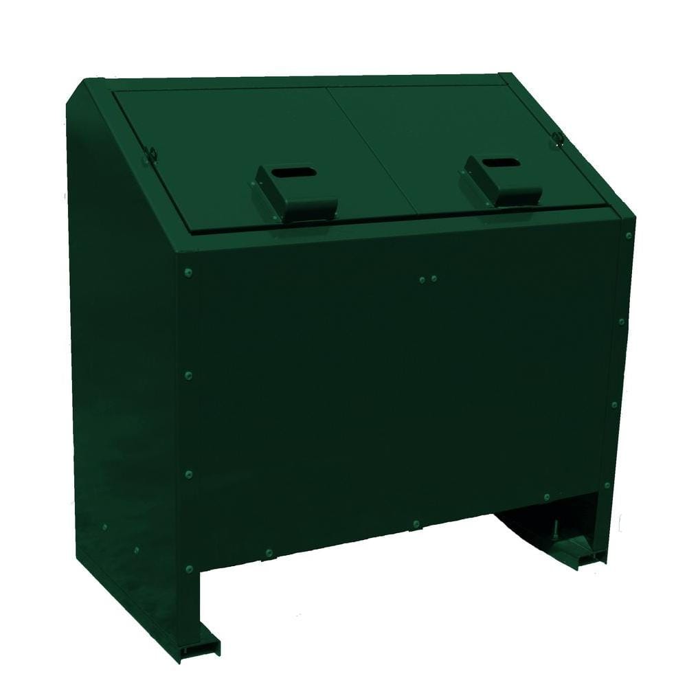 Paris 68 Gal. Metal Animal Proof Trash Can in Green 461-314-0005