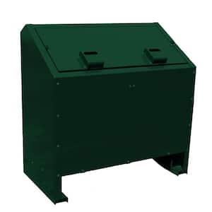 68 Gal. Metal Animal Proof Trash Can in Green