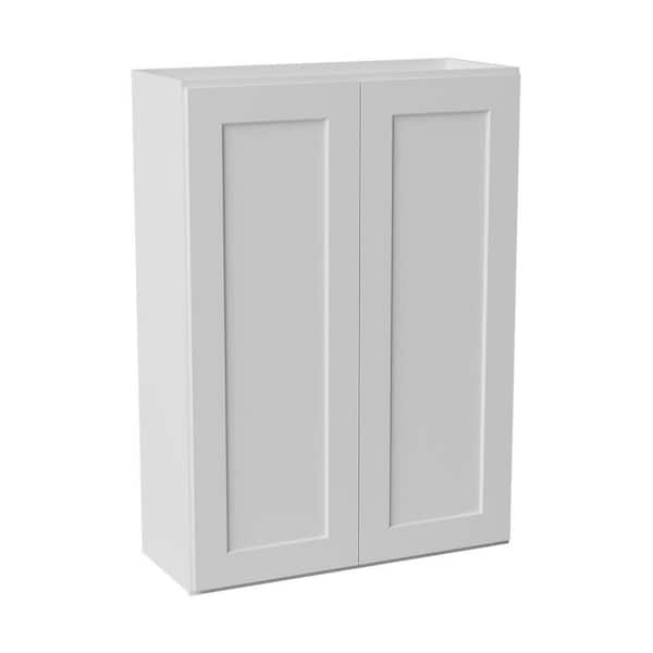 30 in. W x 12 in. D x 42 in. H Ready to Assemble Solid Wood Shaker Wall Kitchen Cabinet in White