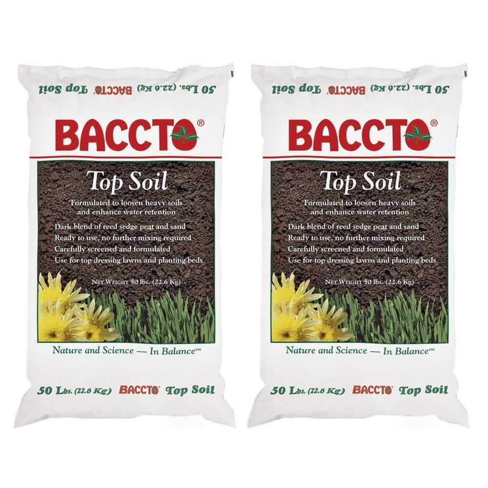 1550P Baccto Top Soil With Reed Sedge, And Sand, 50 Lbs. (2-Pack) 2 X ...