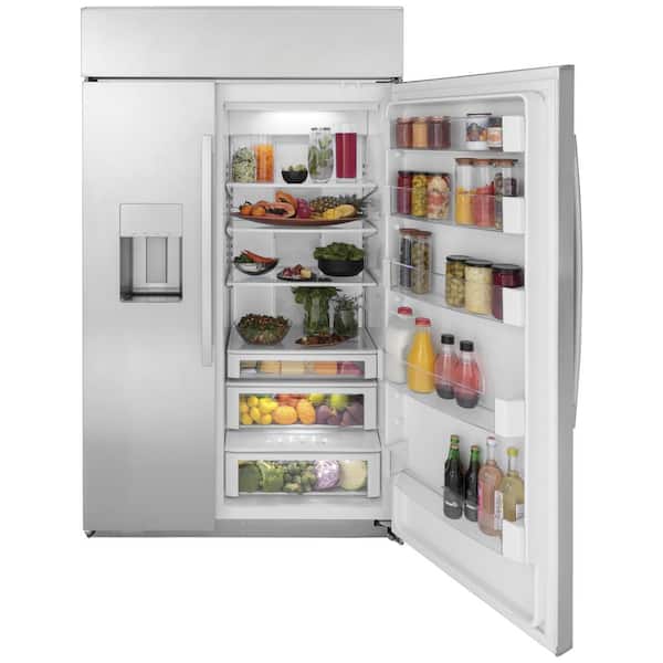 Profile 28.7 cu. ft. Smart Built-In Side by Side Refrigerator in Stainless Steel