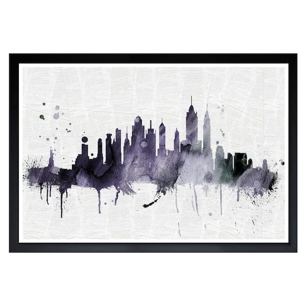 The Oliver Gal Co. "NY Framed and Skylines Art Print in. x 19 in.-13600_19x13_SUPERB_PS_NLC - The Home Depot