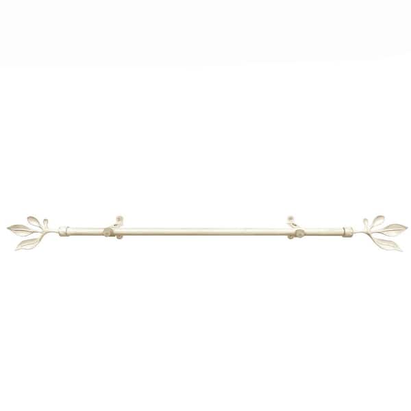 ACHIM Metallo Atrium Cream/Gold Decorative Rod and Finial 28-48 in.