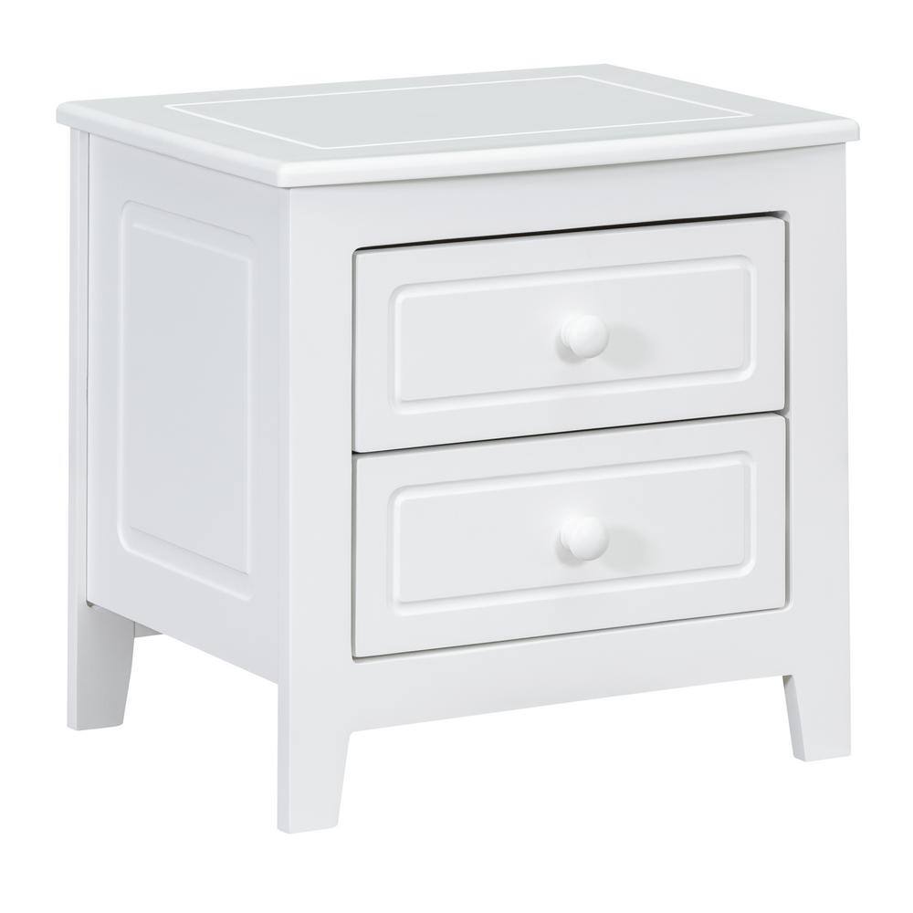 Retro 19.3 in. W x 15.6 in. D x 19.7 in. H White Plywood Linen Cabinet ...