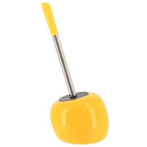 Bath Free Standing Toilet Bowl Brush and Holder PISE Yellow