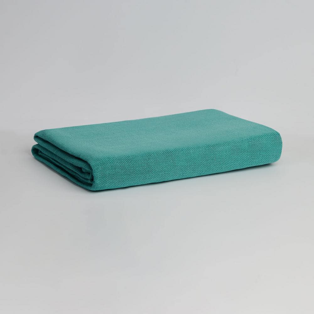 Canton Teal 70" Round Cotton Gauze Tablecloth