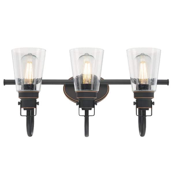 Westinghouse Ashton 3-Light Oil Rubbed Bronze with Highlights Wall Bath Light