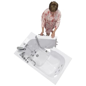 Mobile 45 in. x 26 in. Walk-In Whirlpool & Air Bath Bathtub in White, Outward Door,Digital,Heated Seat,Fast Fill & Drain