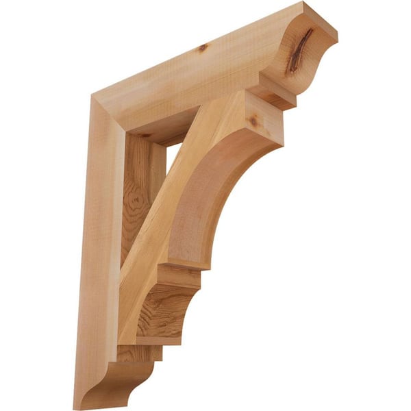 Ekena Millwork 3.5 in. x 22 in. x 18 in. Western Red Cedar Balboa Traditional Smooth Bracket