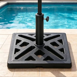 adams portobello resin patio umbrella base Furniture | Stacking Big Easy Chair Our Resin Coated Concrete Base is the perfect addition to elevate your outdoor dining experience Adams Big Easy Portobello Polypropylene