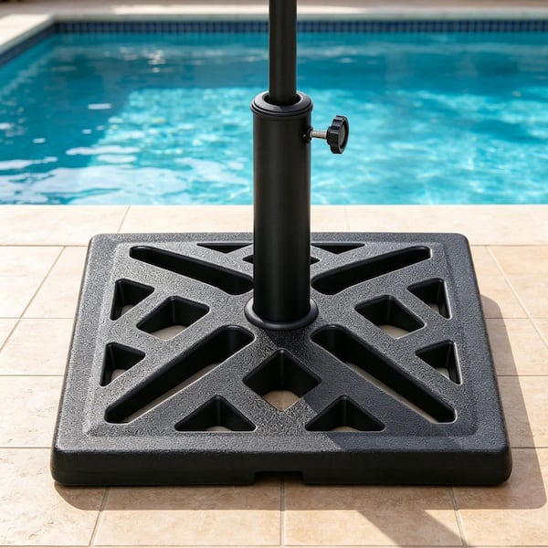 cast iron blsck patio umbrella holder 33 lbs Base Stand Heavy Duty Outdoor Umbrella Base Made Nuu Garden this black cast iron umbrella base is the reliable choice for outdoor shading needs Sunnydaze Black 18" Cast Iron