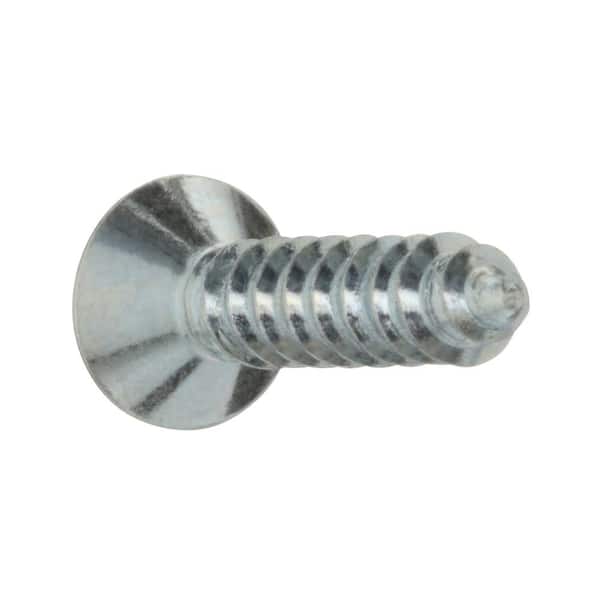 #14 x 1-1/4 in. Zinc Plated Phillips Flat Head Wood Screw (4-Pack)
