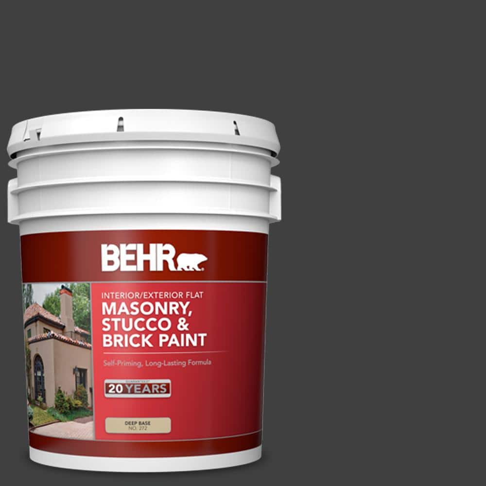 5 gal. #OSHA-8 OSHA SAFETY BLACK Flat Interior/Exterior Masonry, Stucco and
