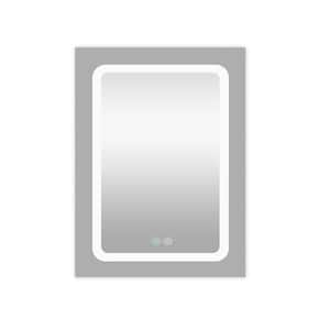 Modern 20 in. W x 30 in. H Rectangular Black Framed Surface Mounted Bathroom Medicine Cabinets with Mirror (Right Open)