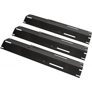 Heavy-Duty Adjustable Porcelain Steel Grill Heat Plate Shield Replacement, Heat Tent, Flavorizer Bar (3-Pack)