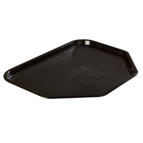 Carlisle 14 in. x 18 in. Polypropylene Serving/Food Court Trapezoidal Tray in Black (Case of 12)