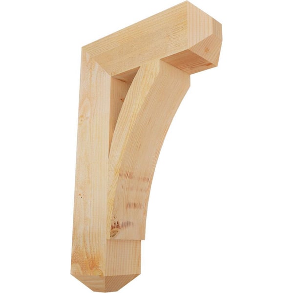 Ekena Millwork 6 in. x 32 in. x 20 in. Douglas Fir Thorton Craftsman Rough Sawn Bracket