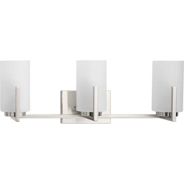 Progress Lighting Avec 24 in. 3-Light Brushed Nickel Contemporary Bath Vanity Light