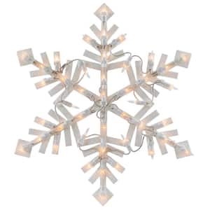 15.5 in. Lighted Snowflake Christmas Window Silhouette