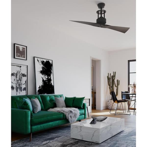 Spades 56 in. Indoor Graphite Modern Ceiling Fan with Remote Included for Great Room and Living Room