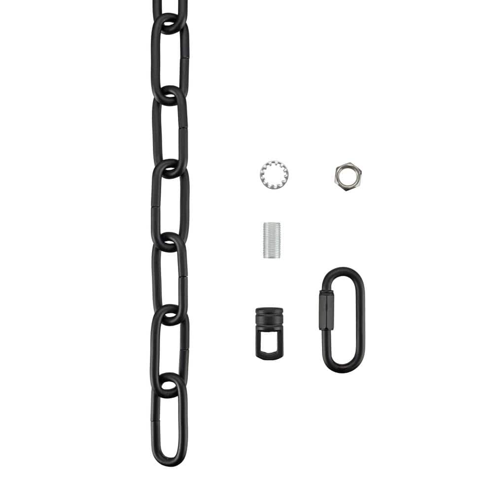 Matte Black Alloy Steel 1 ft Heavy Duty Chain for Hanging Lighting Fixtures