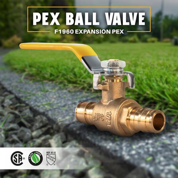 thumbnail image 2 of 10 Pack – 1/2" PEX A Female Ball Valve – Expansion X 1/2" FNPT – F1960 Compatible 2 of 6