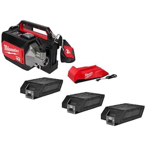 MX FUEL Lithium-Ion Cordless Briefcase Concrete Vibrator Kit with (3) Batteries and Charger